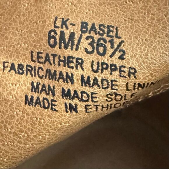 Lucky Brand Basel Leather Booties, Chunky Heel, Double-Side Zip / SZ: 6 - Picture 7 of 9